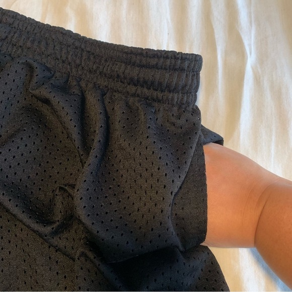 Men's Black Athletic Mesh Shorts Lined 6XL Basketball Workout - Picture 5 of 11